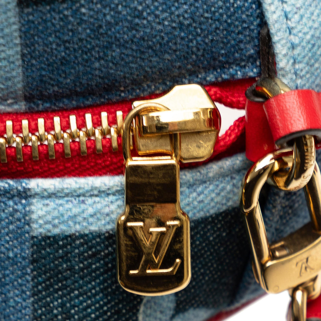 Louis Vuitton Monogram Denim Patchwork Beach Pouch