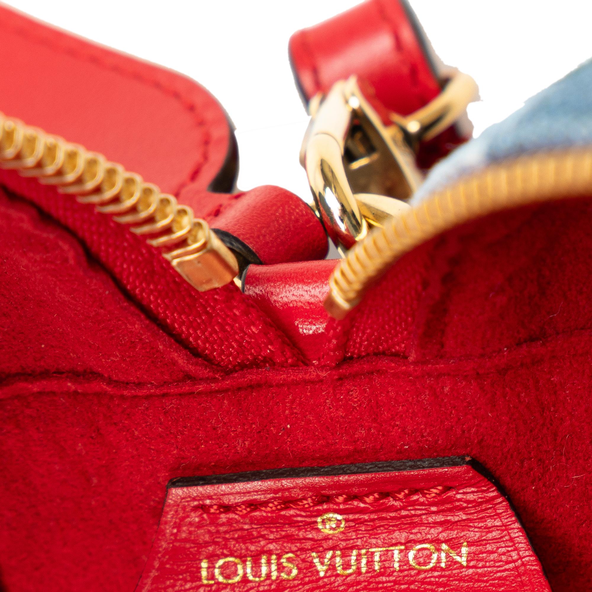 Louis Vuitton Monogram Denim Patchwork Beach Pouch