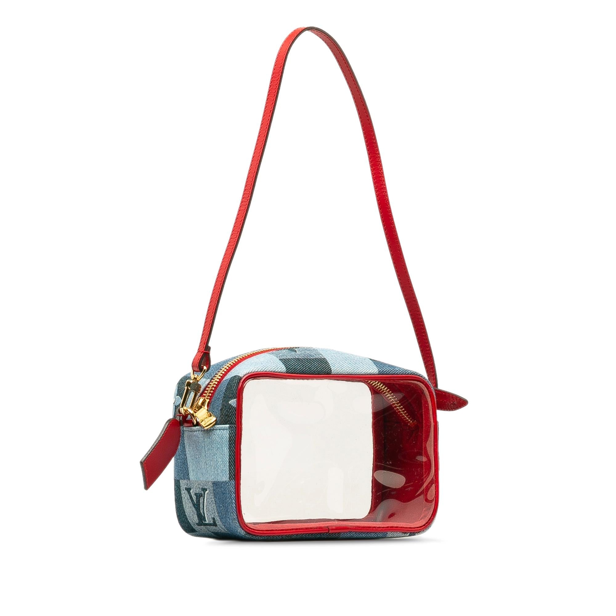 Louis Vuitton Monogram Denim Patchwork Beach Pouch