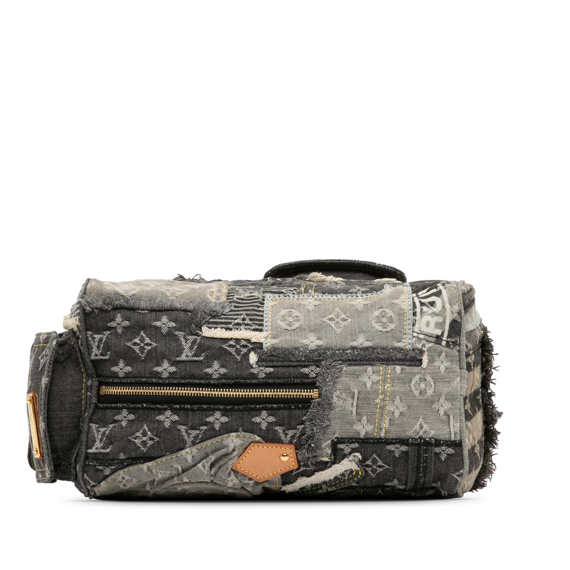 Louis Vuitton Monogram Denim Patchwork Speedy 30 (SHG-YfaOqi)