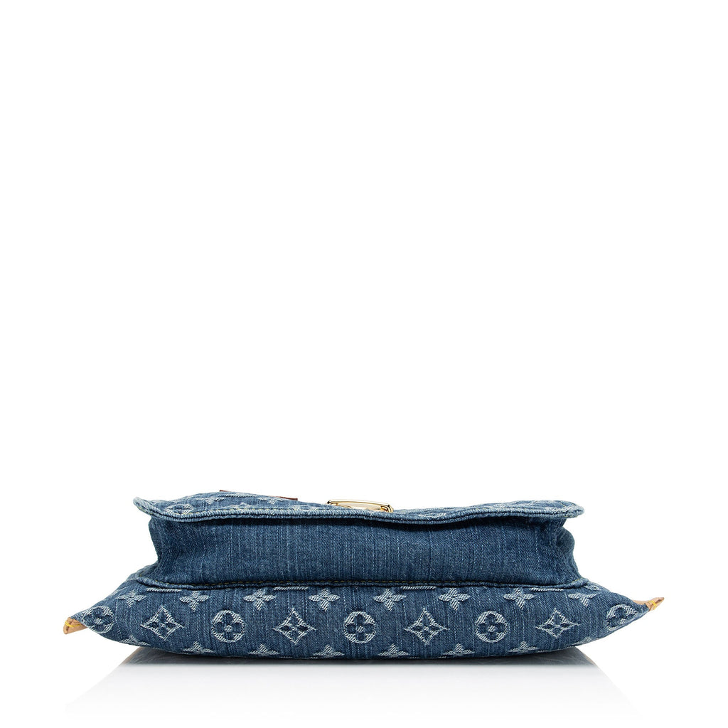 Louis Vuitton Monogram Denim Sac Plat Tote (SHF-mkC7Vd)