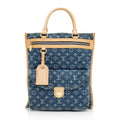 Louis Vuitton Monogram Denim Sac Plat Tote (SHF-mkC7Vd)