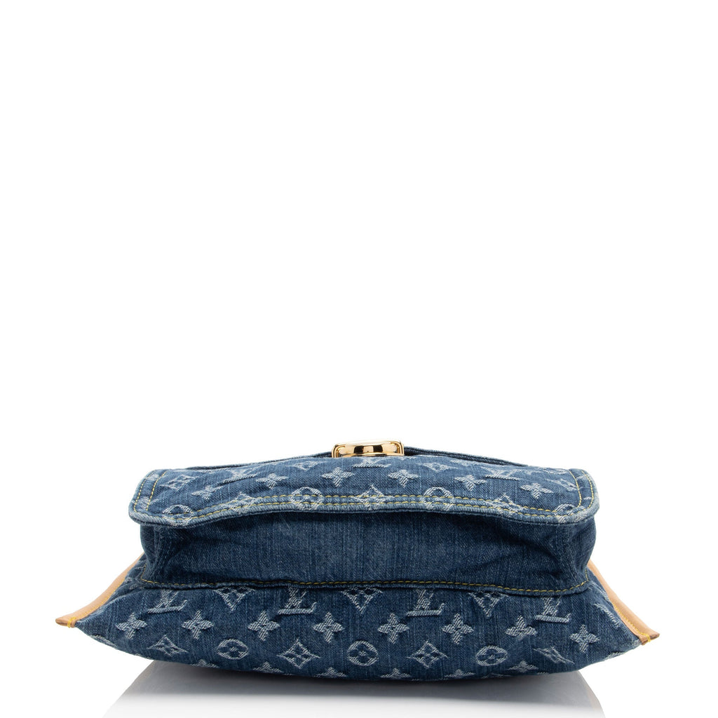 Louis Vuitton Monogram Denim Sac Plat Tote (SHF-6HsEei)