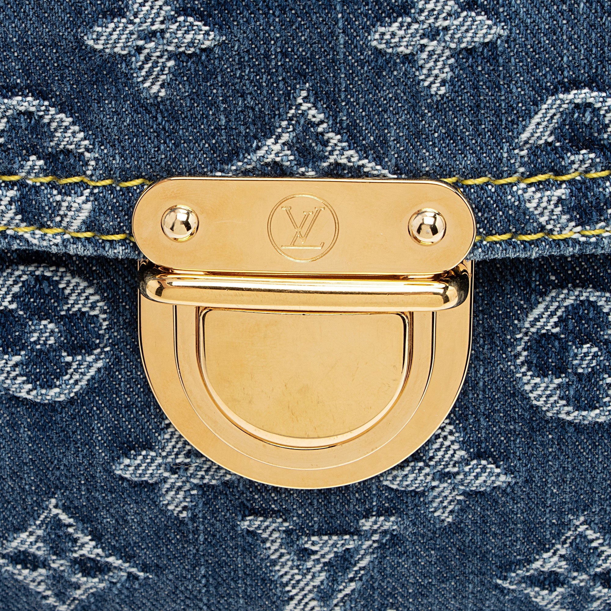 Louis Vuitton Monogram Denim Sac Plat Tote (SHF-6HsEei)