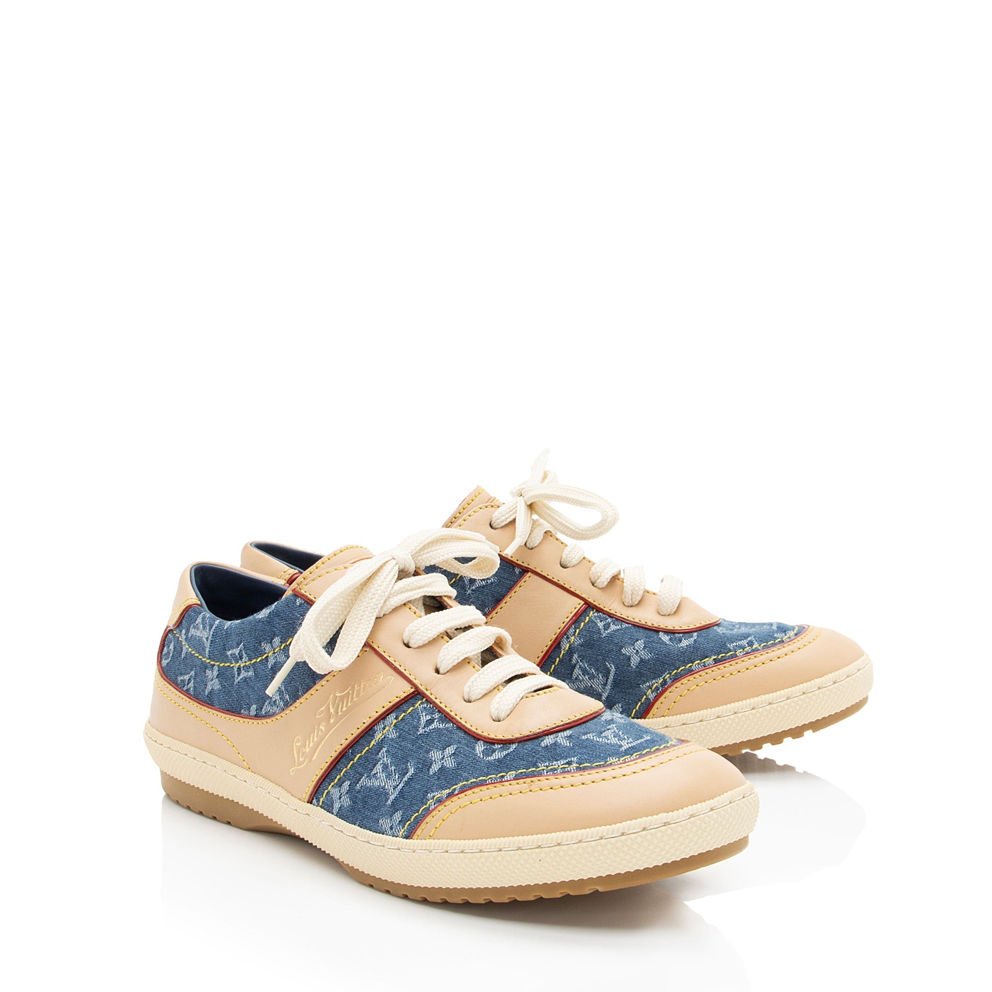 Louis Vuitton Monogram Denim Sneakers - Size 7 / 37