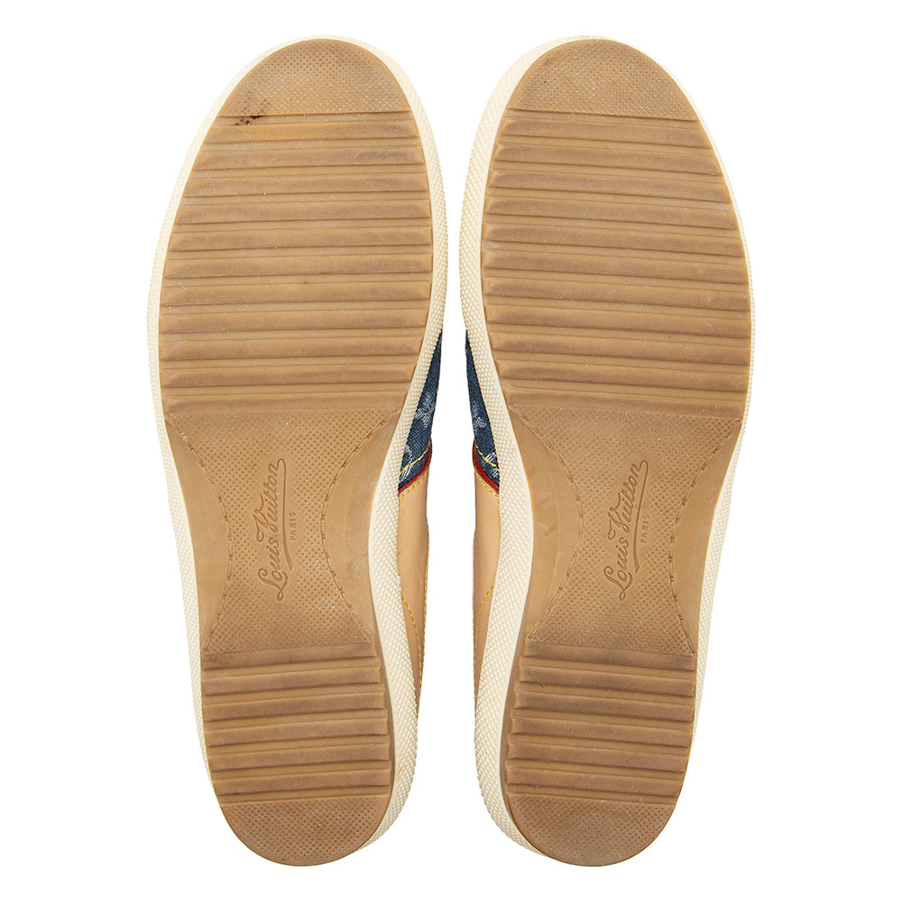 Louis Vuitton Monogram Denim Sneakers - Size 9 / 39 (SHF-21671)