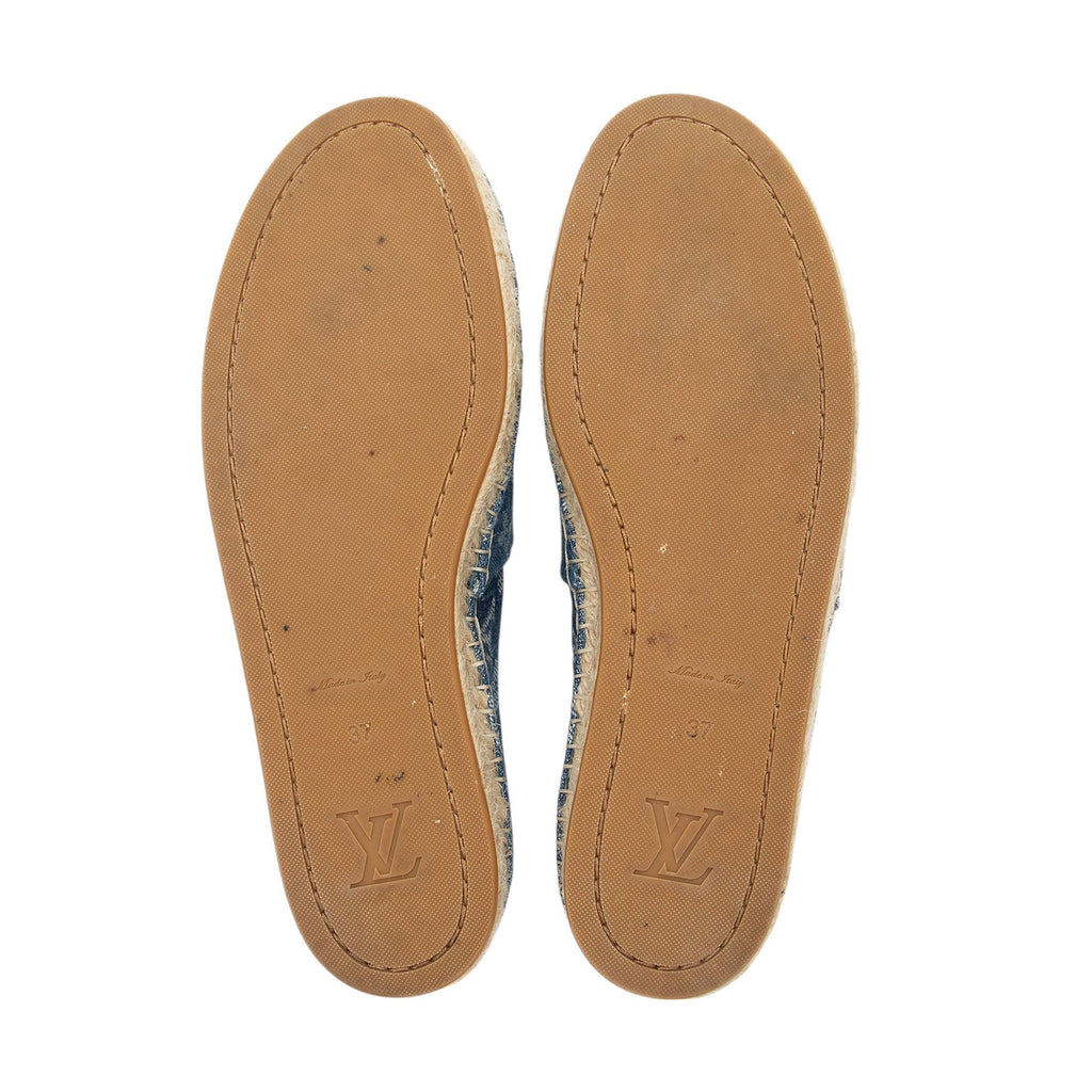 Louis Vuitton Monogram Denim Starboard Espadrilles - Size 7 / 37