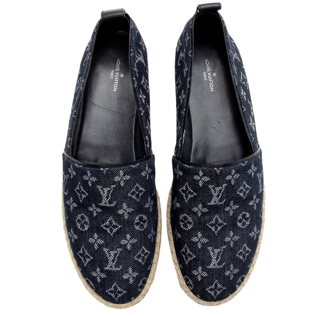 Louis Vuitton Monogram Denim Starboard Espadrilles - Size 8.5 / 38.5 (SHF-izvMNc)