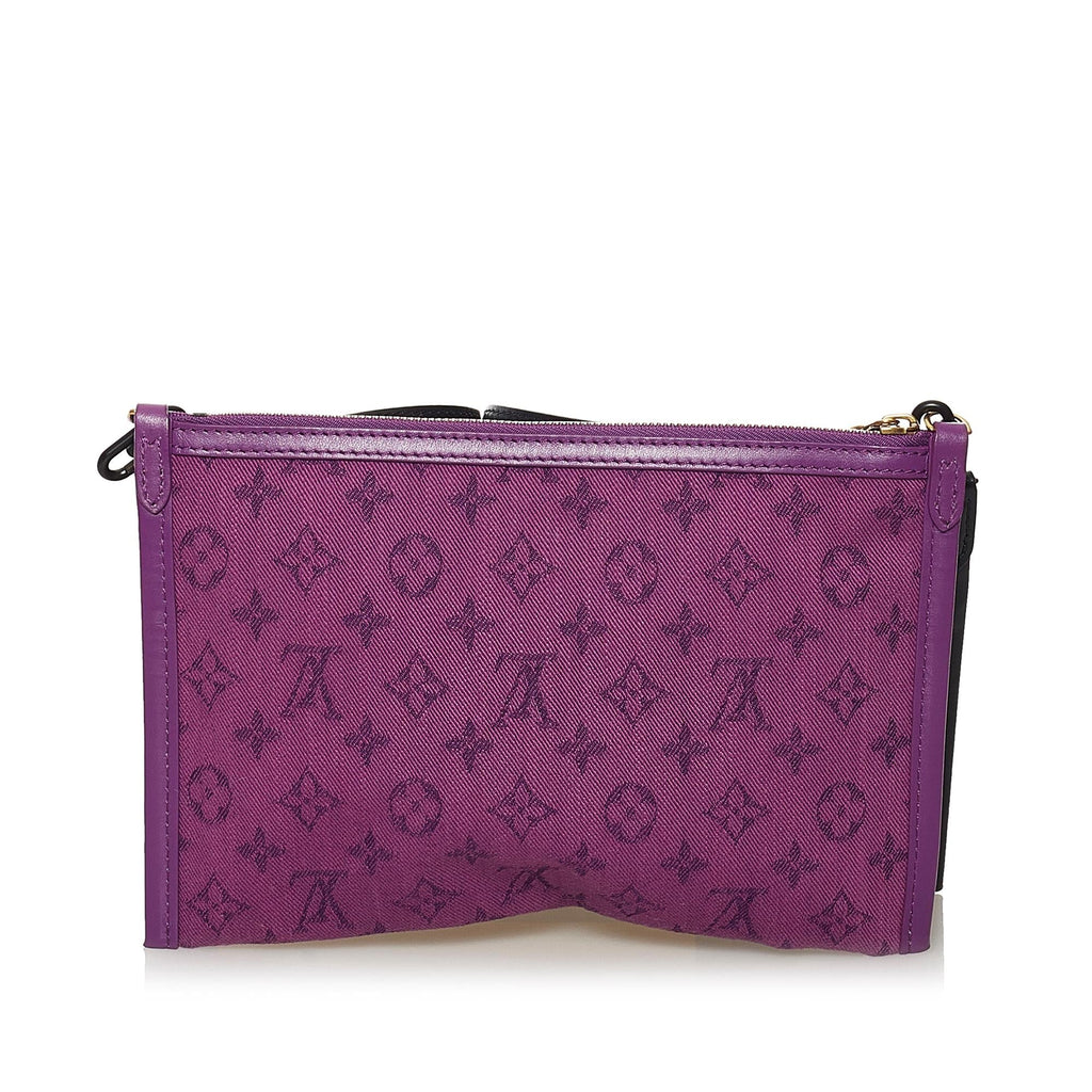 Louis Vuitton Monogram Double Flat Crossbody Bag (SHG-32846)