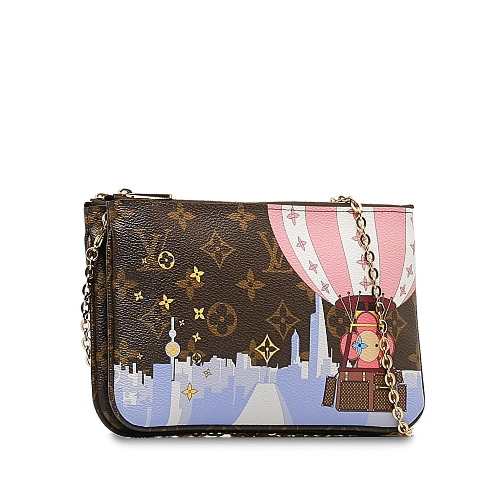 Louis Vuitton Monogram Double Zip Pochette Illustre Vivienne Shanghai (SHG-w5QTIp)