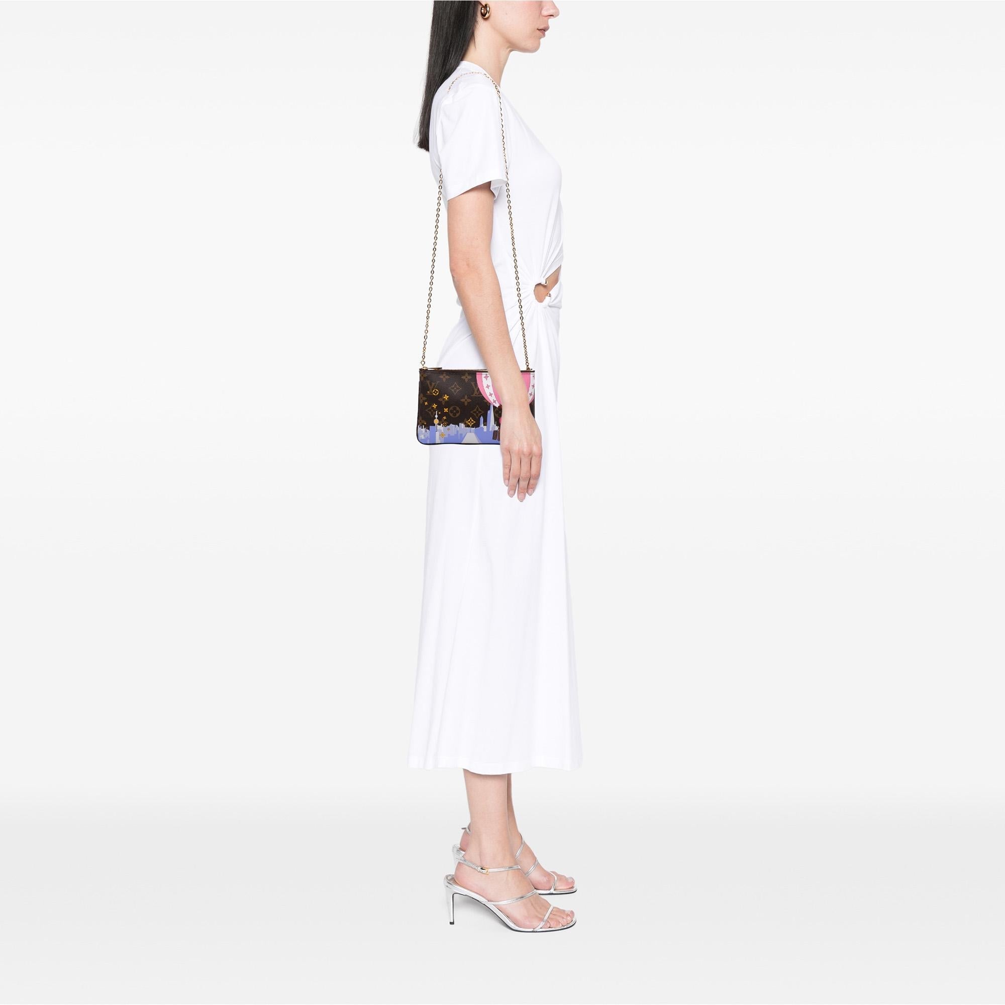 Louis Vuitton Monogram Double Zip Pochette Illustre Vivienne Shanghai