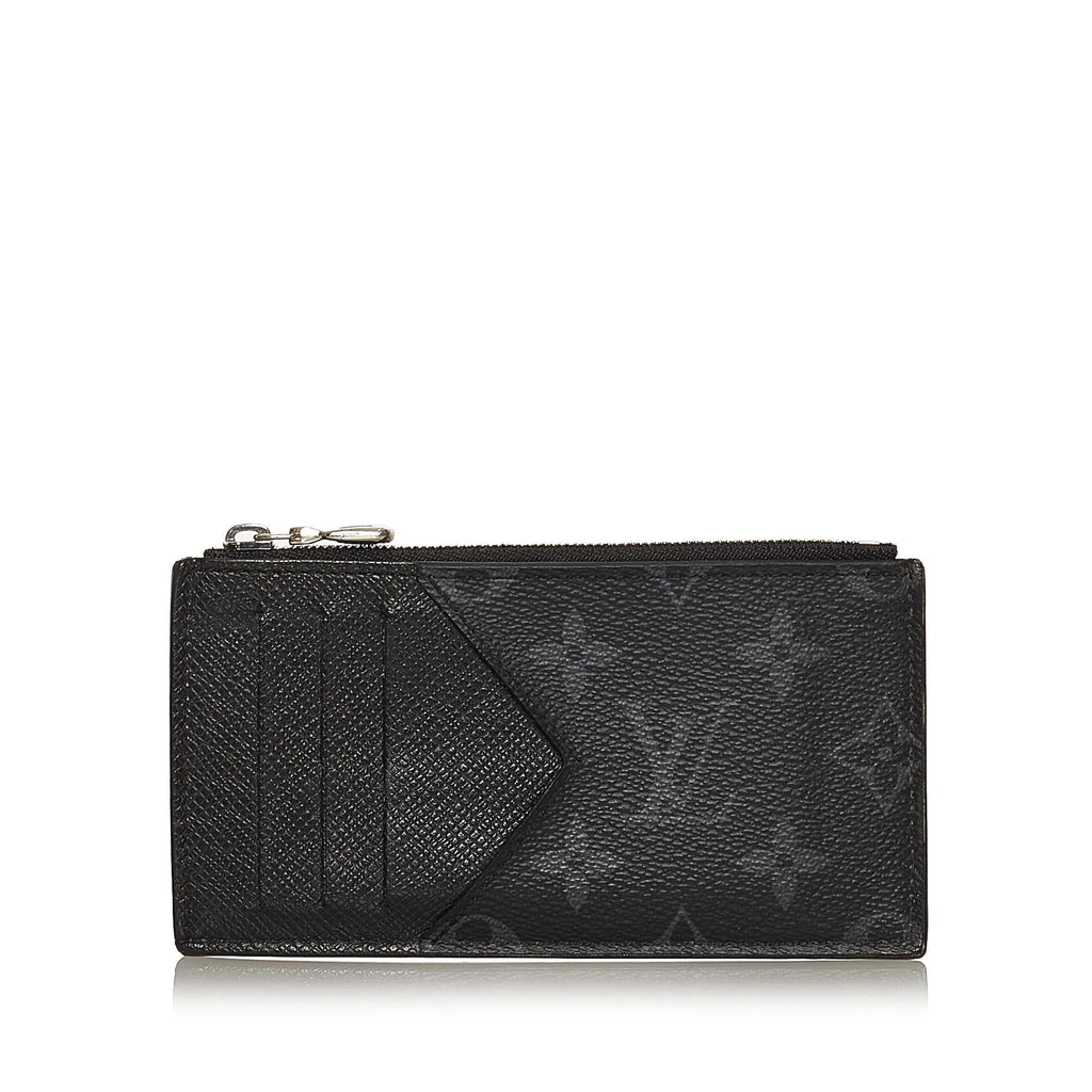 Louis Vuitton Monogram Eclipse Coin Card Holder (SHG-34910)
