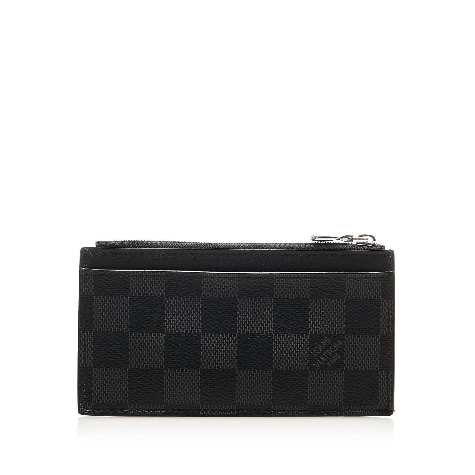 Louis Vuitton Monogram Eclipse Coin Card Holder (SHG-rqwq6j)