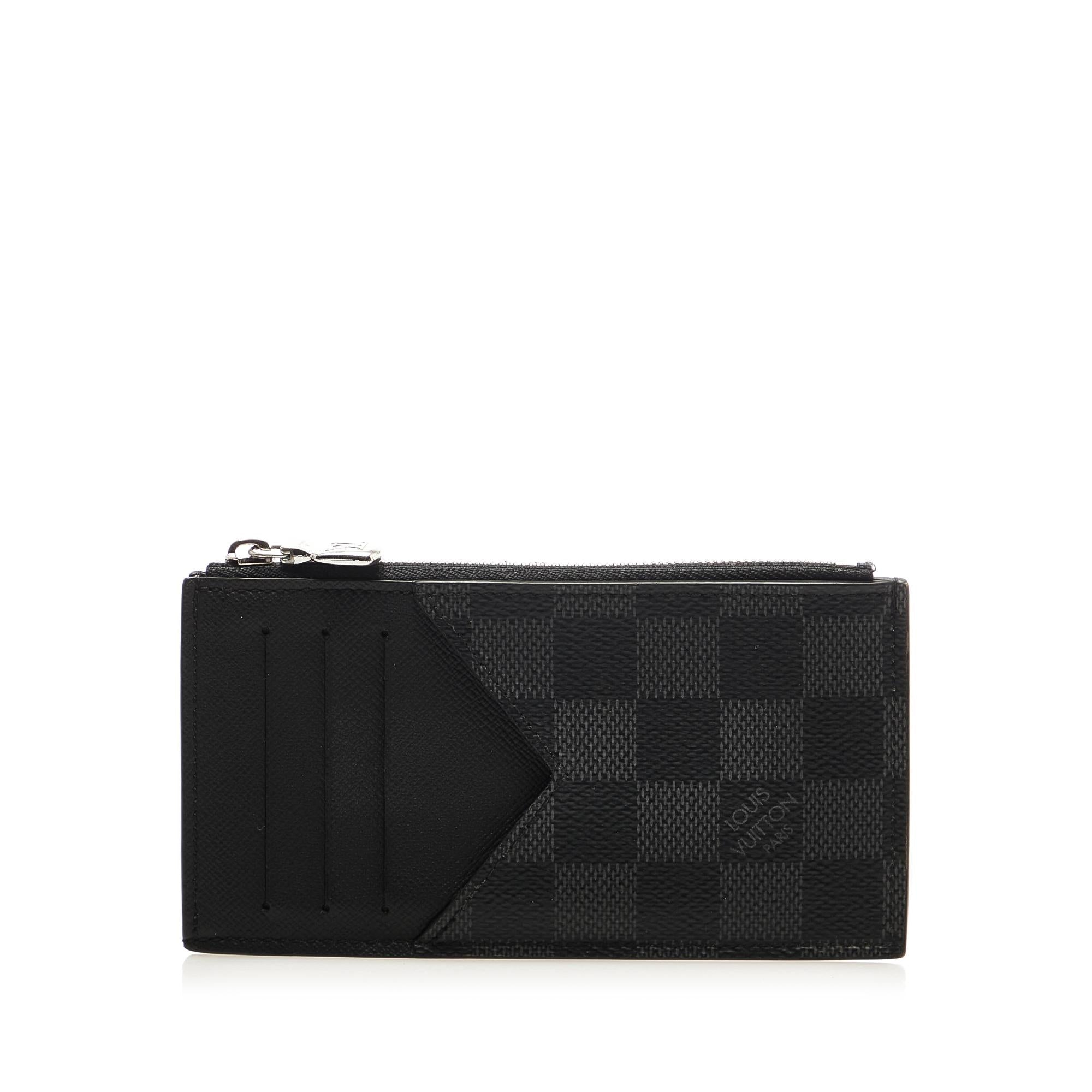 Louis Vuitton Monogram Eclipse Coin Card Holder (SHG-rqwq6j)