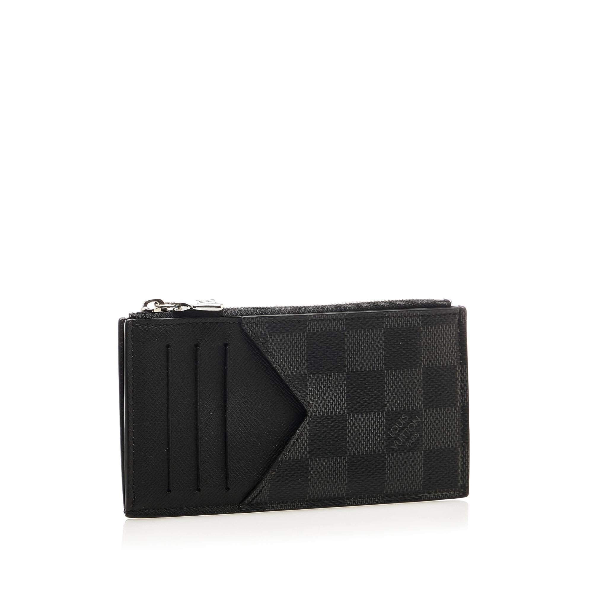 Louis Vuitton Monogram Eclipse Coin Card Holder (SHG-rqwq6j)