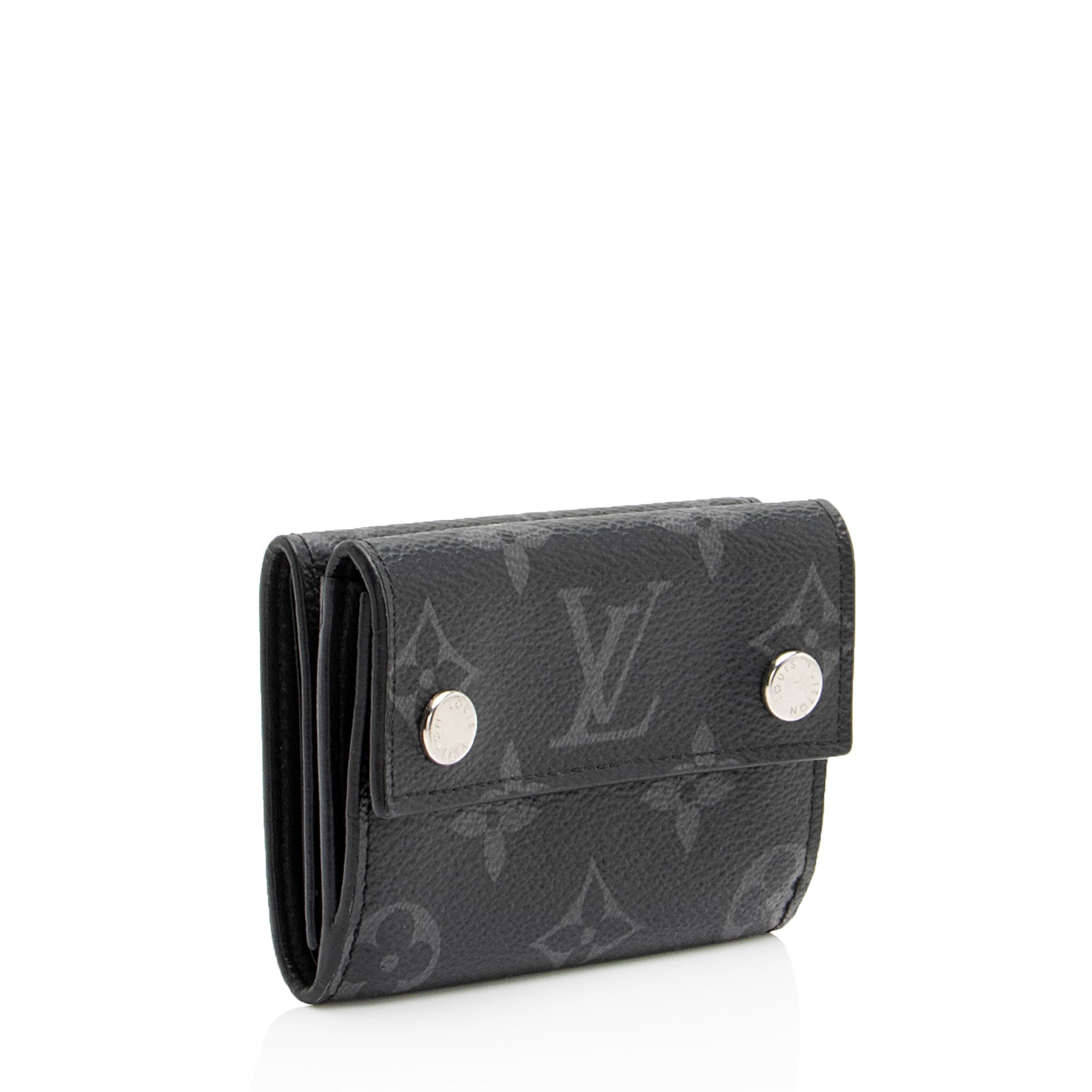 Louis Vuitton Monogram Eclipse Discovery Trifold Compact Wallet