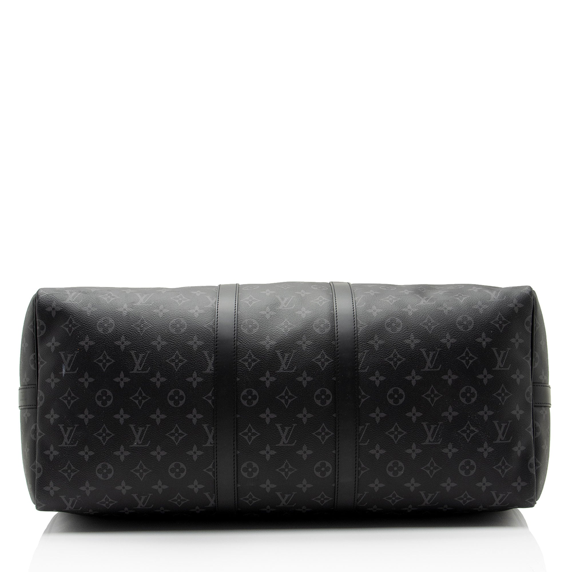Louis Vuitton Monogram Eclipse Keepall 55 Bandouliere Duffle Bag (SHF-34JbTV)