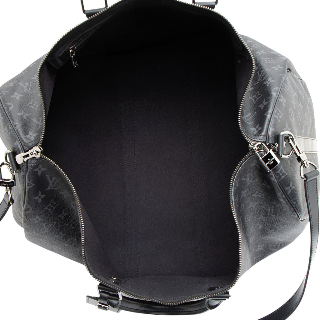 Louis Vuitton Monogram Eclipse Keepall Bandouliere 55 Duffle