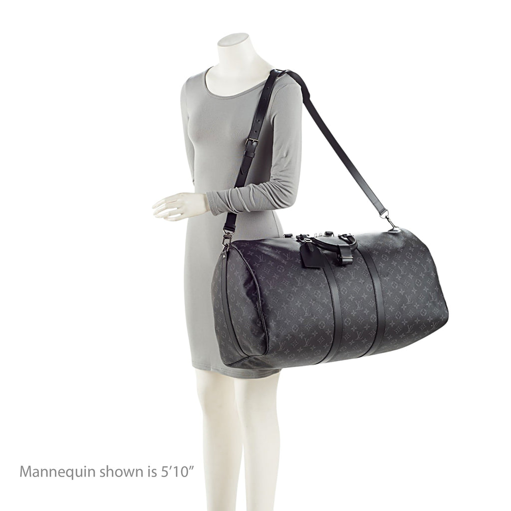Louis Vuitton Monogram Eclipse Keepall Bandouliere 55 Duffle