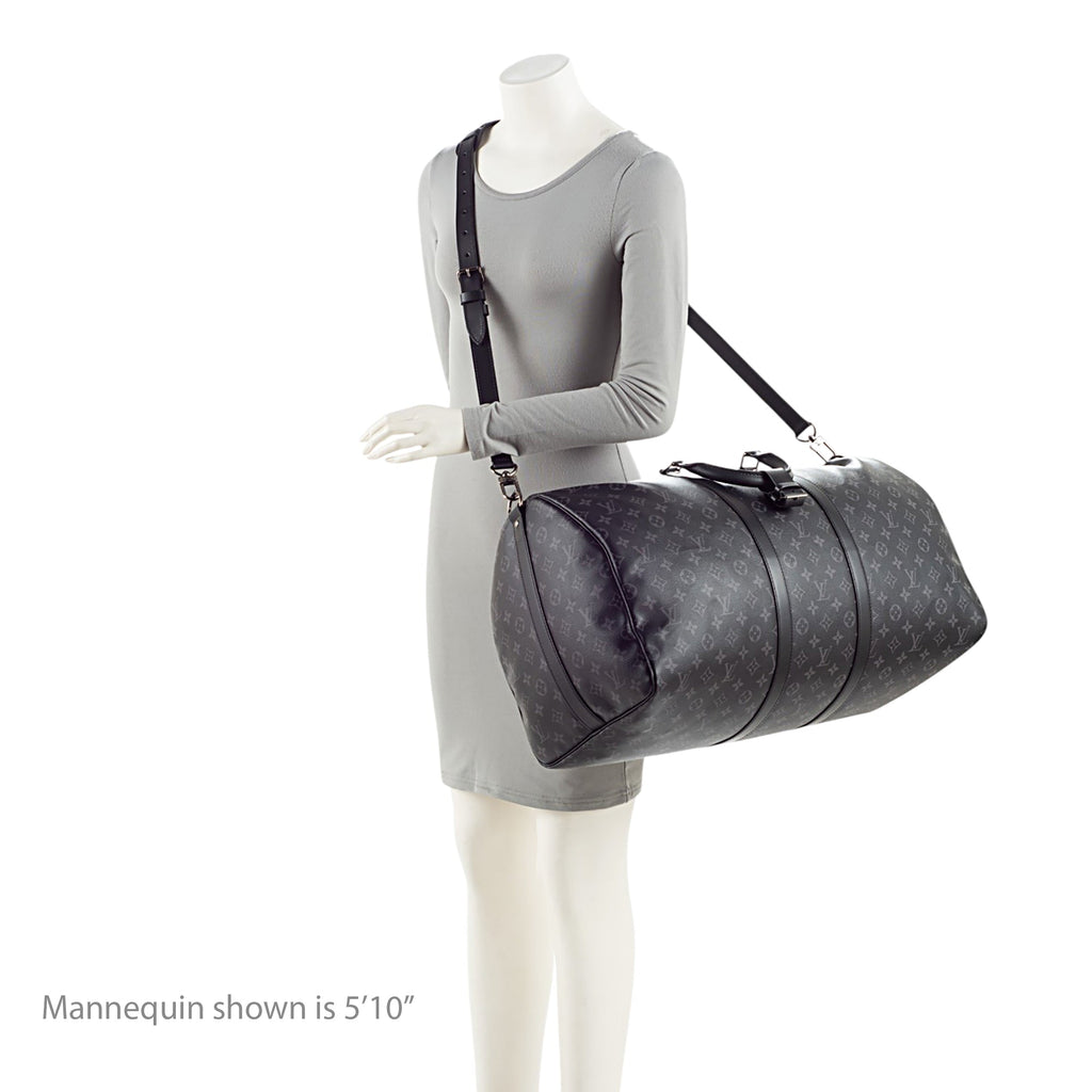 Louis Vuitton Monogram Eclipse Keepall Bandouliere 55 Duffle