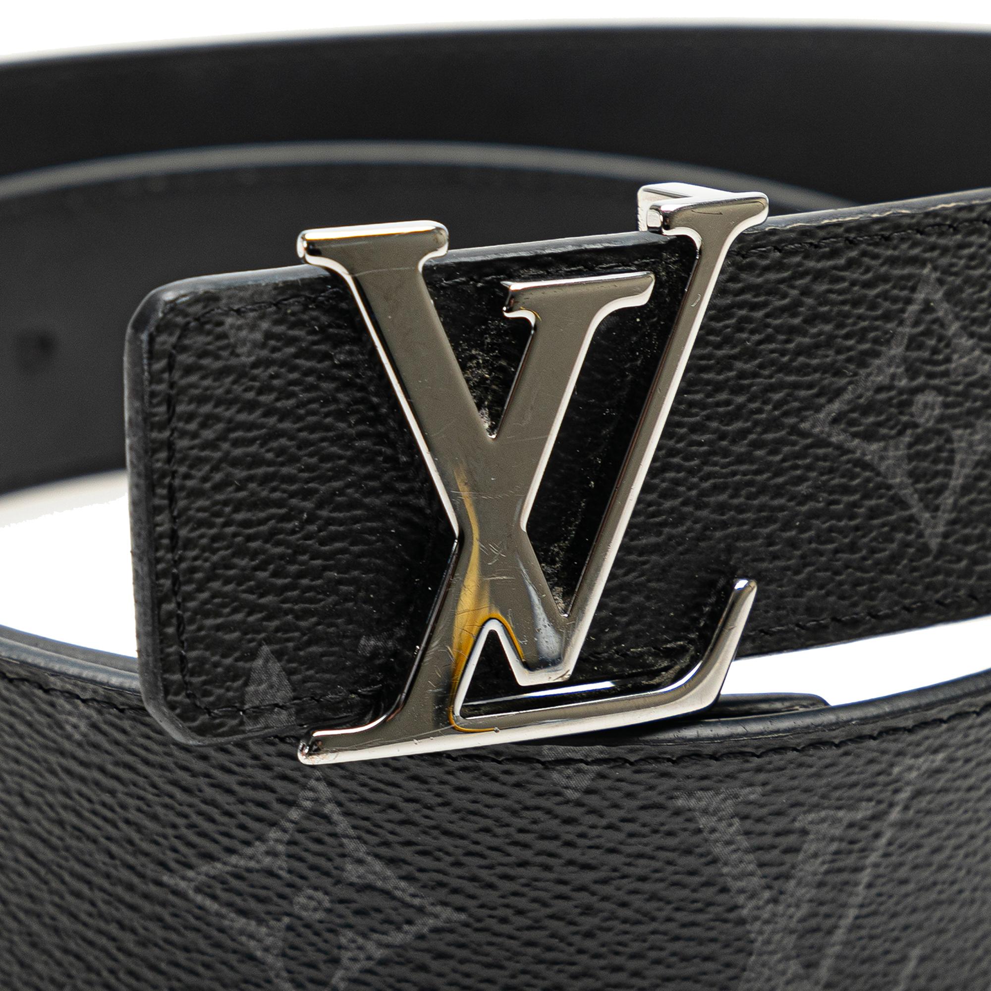 Louis Vuitton Monogram Eclipse LV Initiales Reversible Belt - 33 / 85 (SHG-9obrwS)