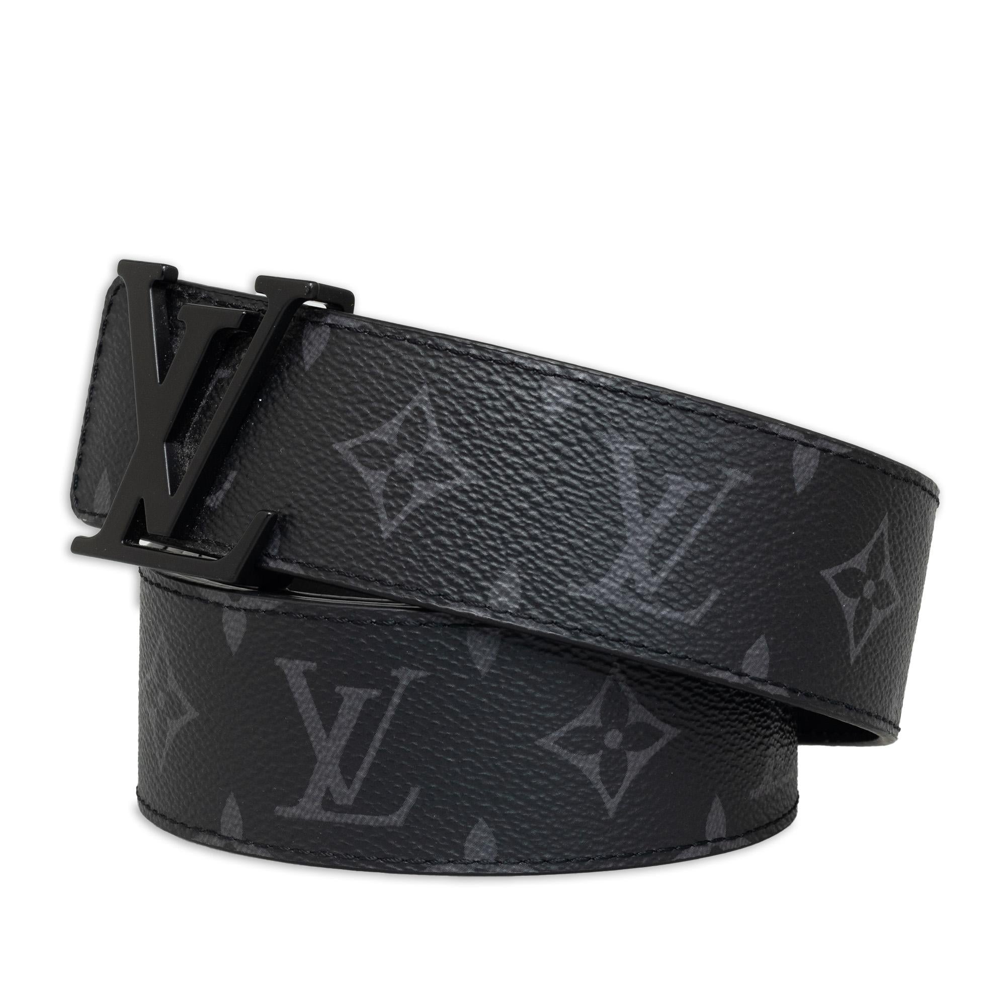 Louis Vuitton Monogram Eclipse LV Initiales Reversible Belt - 50 / 127 (SHG-YFuTJK)