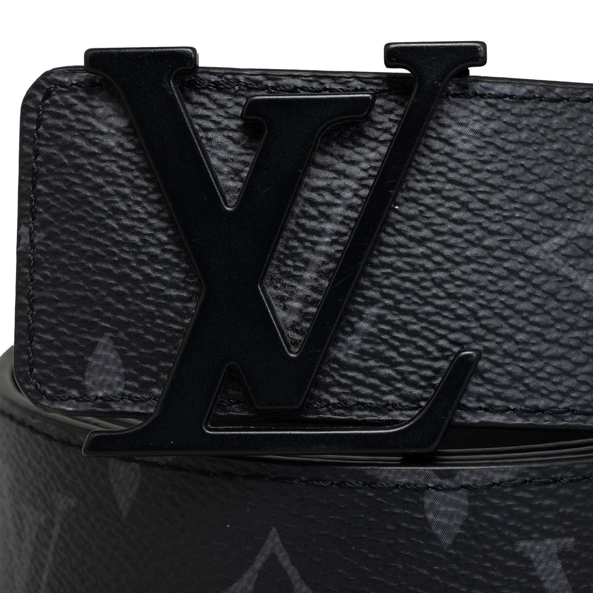 Louis Vuitton Monogram Eclipse LV Initiales Reversible Belt - 50 / 127 (SHG-YFuTJK)