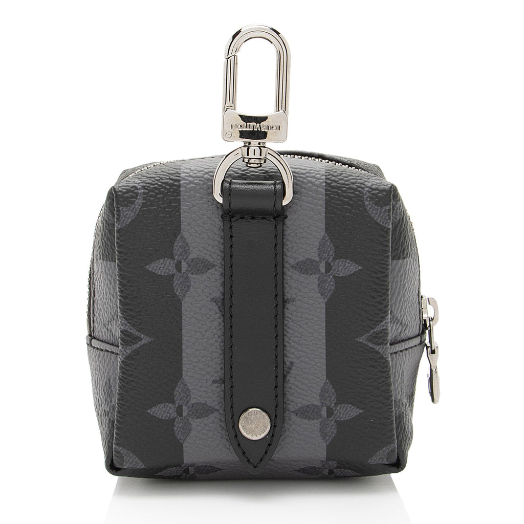 Louis Vuitton Monogram Eclipse LV Made Squared Pouch Bag Charm (SHF-ZELiLa)
