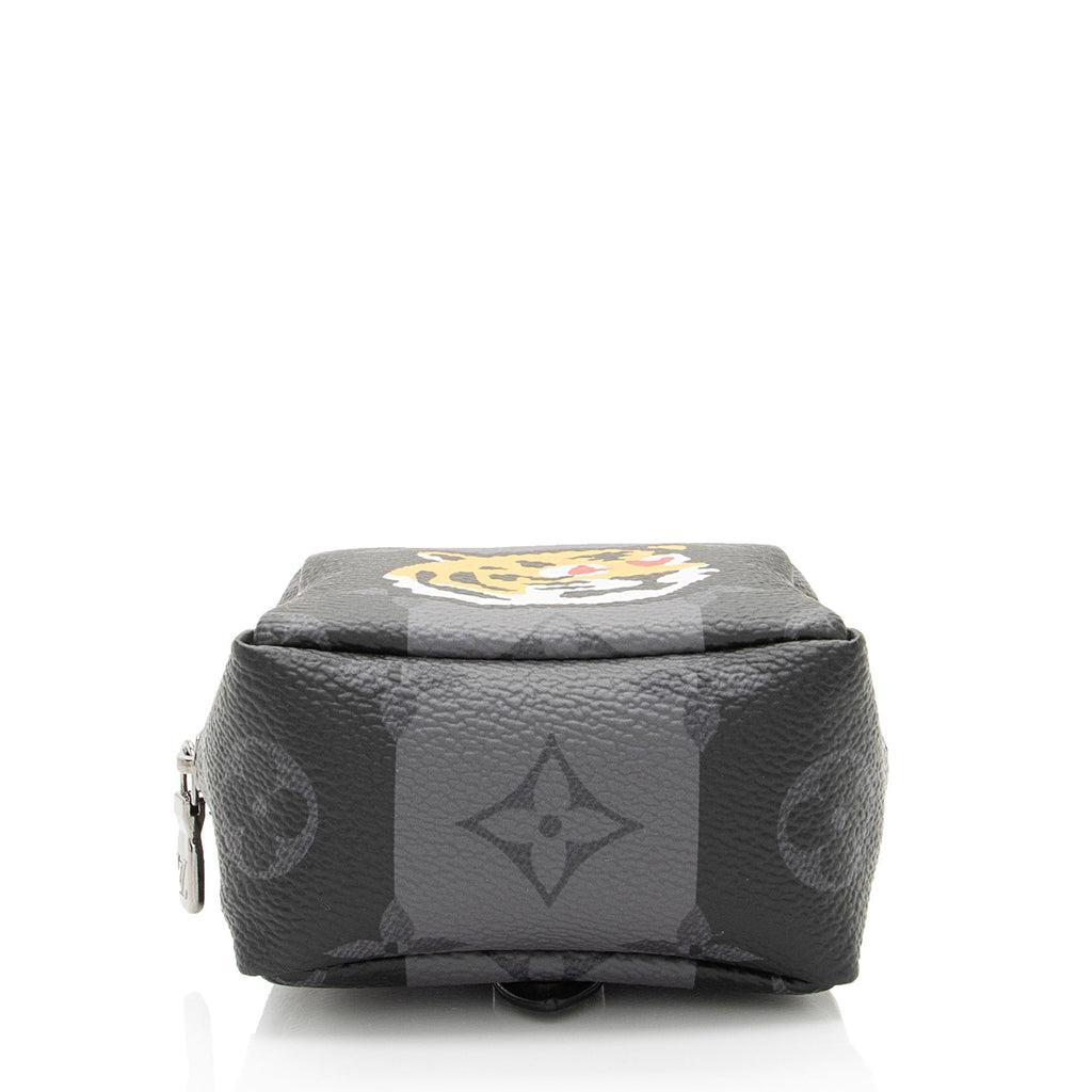 Louis Vuitton Monogram Eclipse LV Made Squared Pouch Bag Charm (SHF-ZELiLa)
