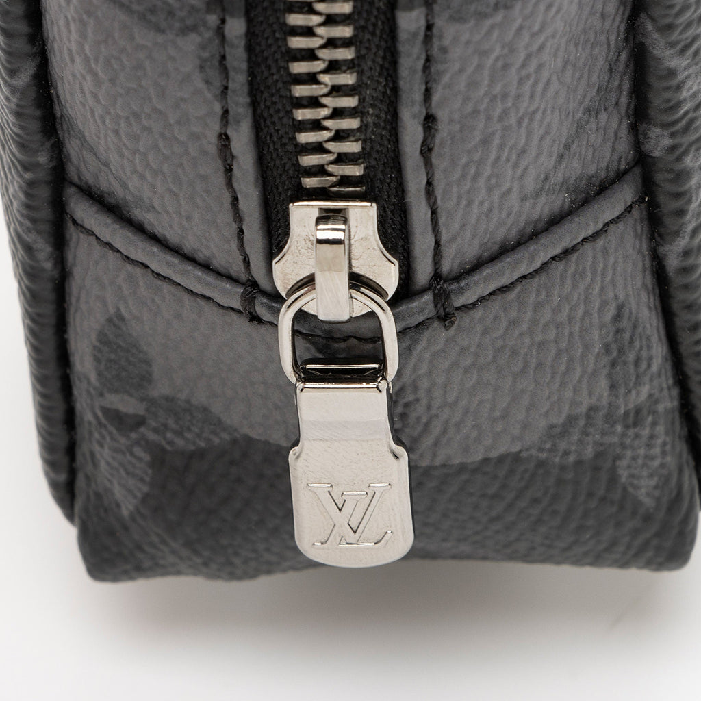 Louis Vuitton Monogram Eclipse LV Made Squared Pouch Bag Charm (SHF-ZELiLa)