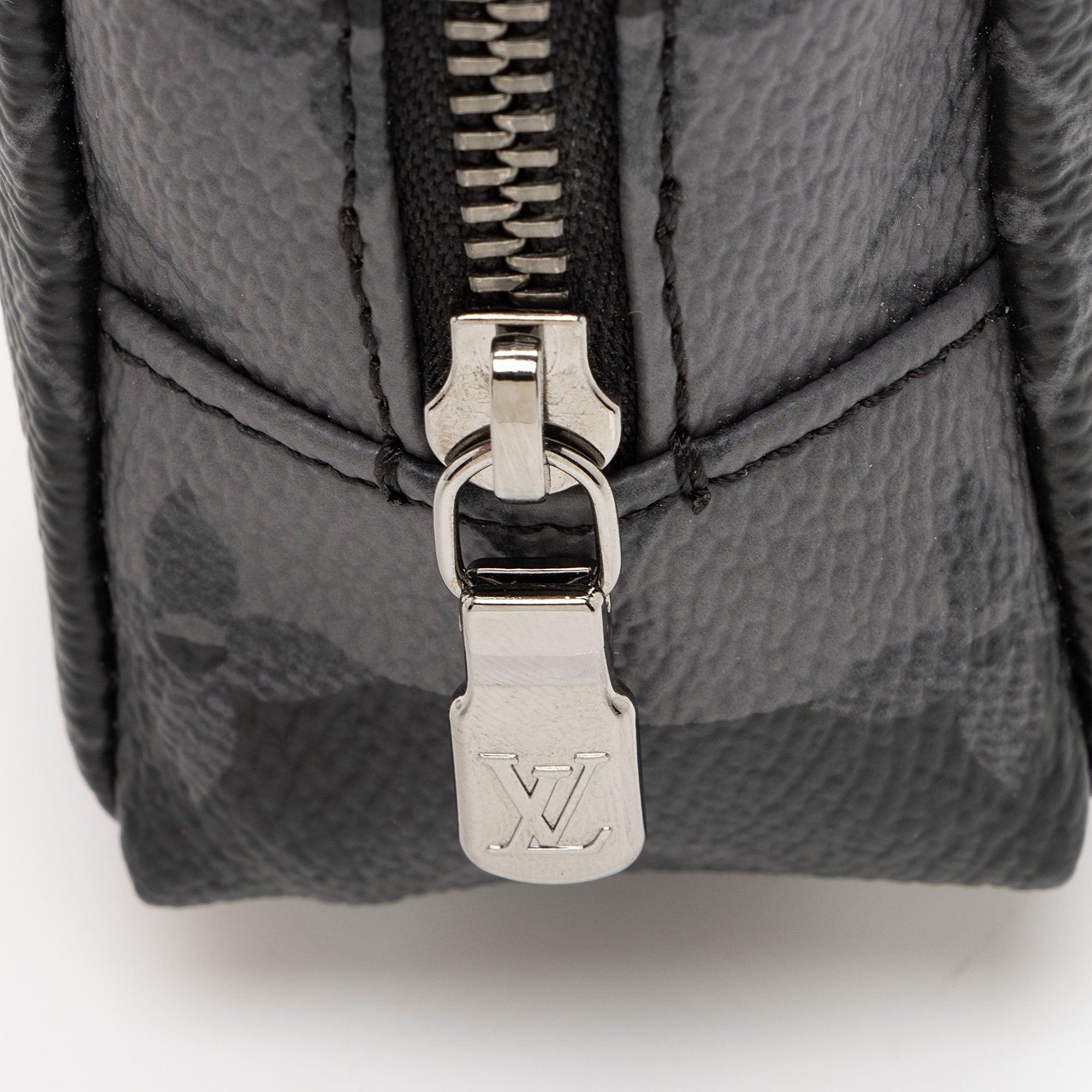 Louis Vuitton Monogram Eclipse LV Made Squared Pouch Bag Charm (SHF-ZELiLa)