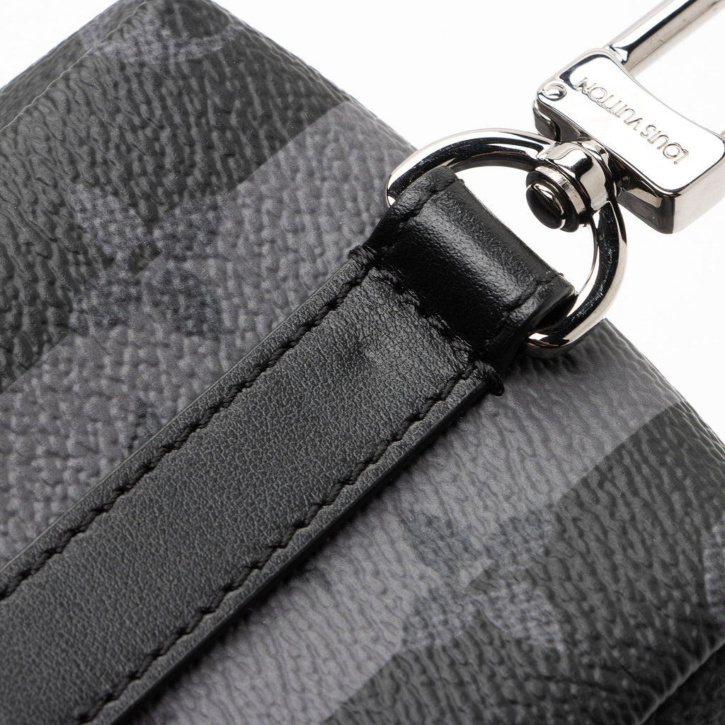 Louis Vuitton Monogram Eclipse LV Made Squared Pouch Bag Charm (SHF-ZELiLa)