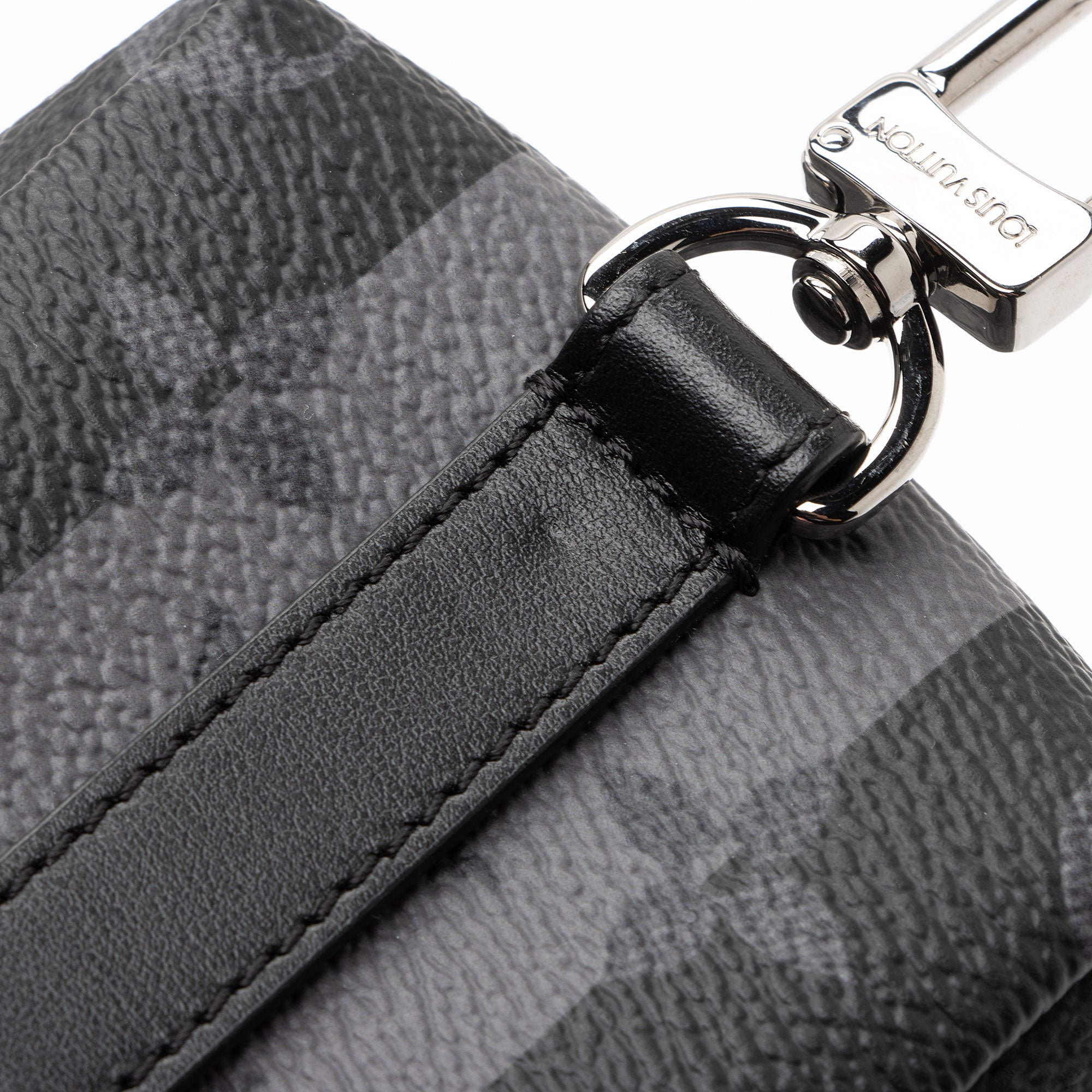 Louis Vuitton Monogram Eclipse LV Made Squared Pouch Bag Charm (SHF-ZELiLa)