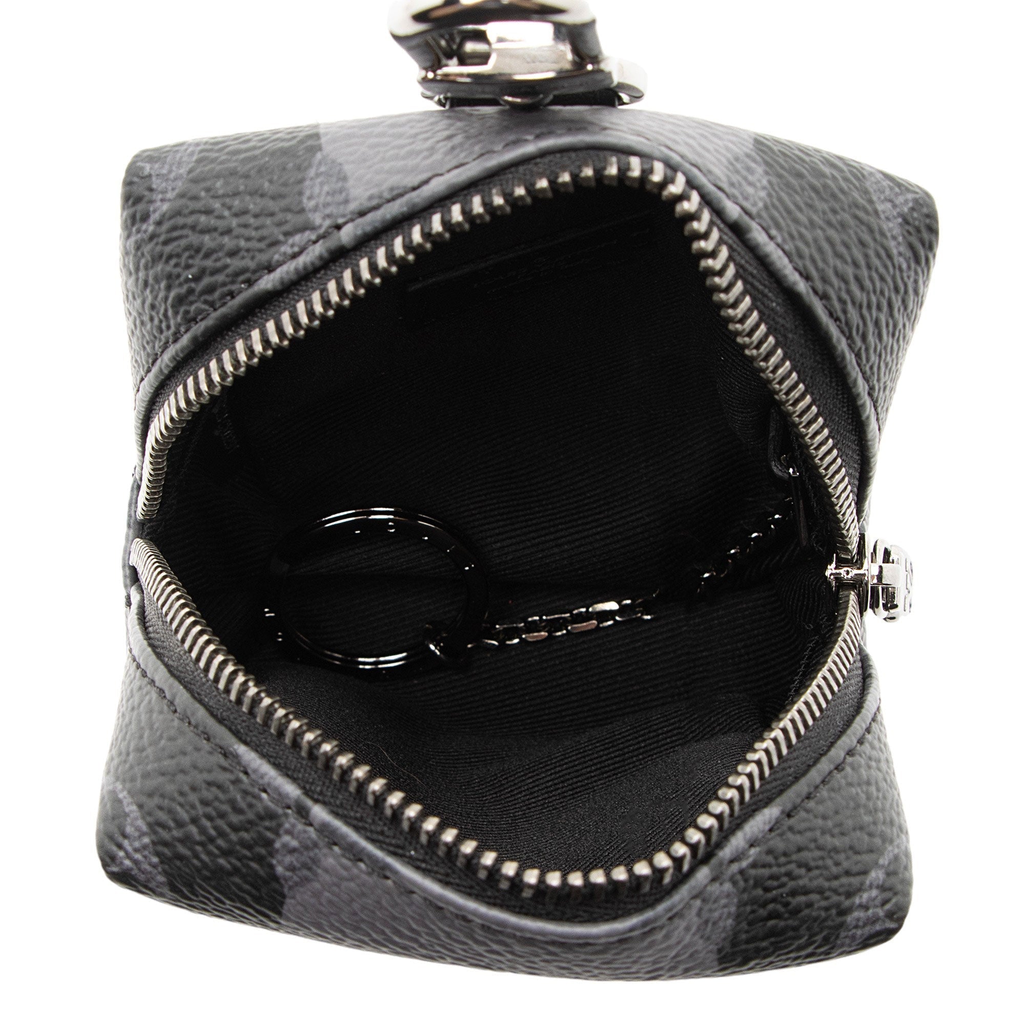 Louis Vuitton Monogram Eclipse LV Made Squared Pouch Bag Charm (SHF-ZELiLa)