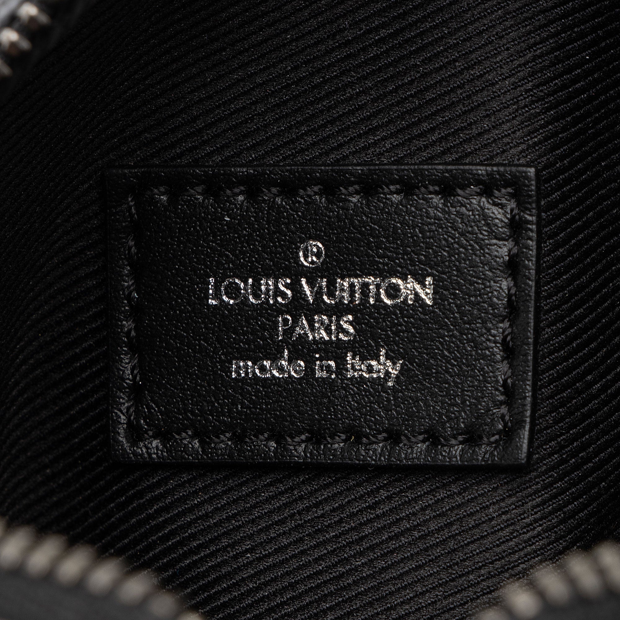 Louis Vuitton Monogram Eclipse LV Made Squared Pouch Bag Charm (SHF-ZELiLa)