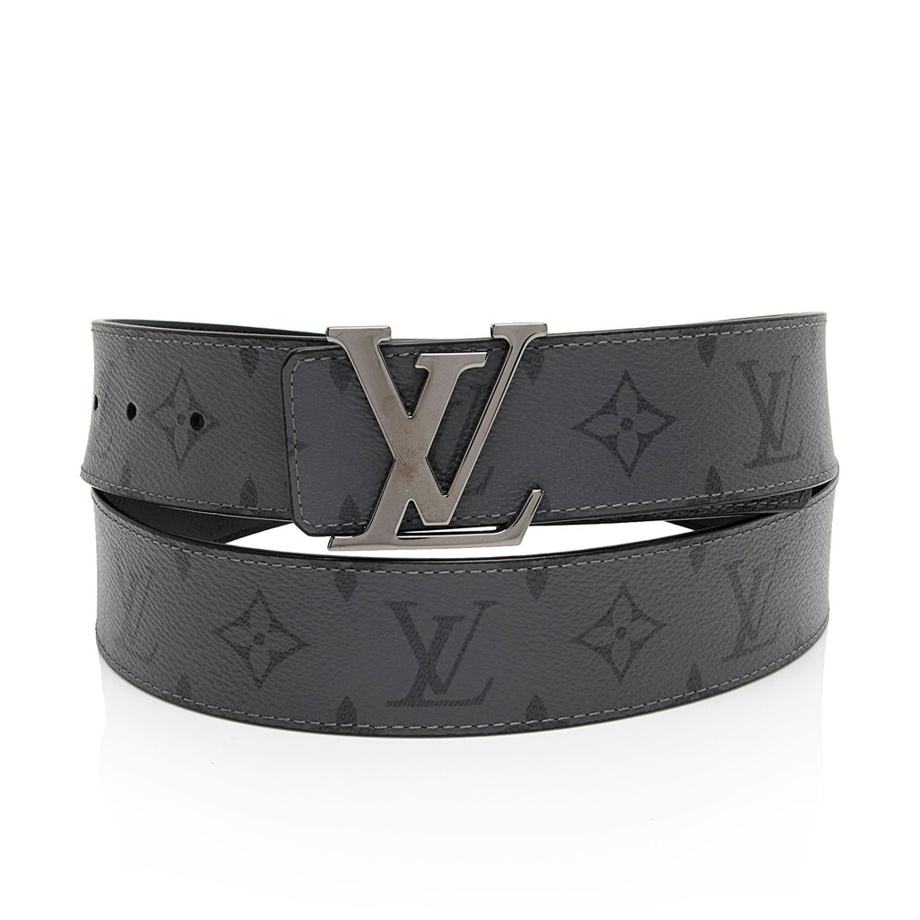 Louis Vuitton Monogram Eclipse Reversible Initiales Belt - Size 44 / 110 (SHF-qnssjv)
