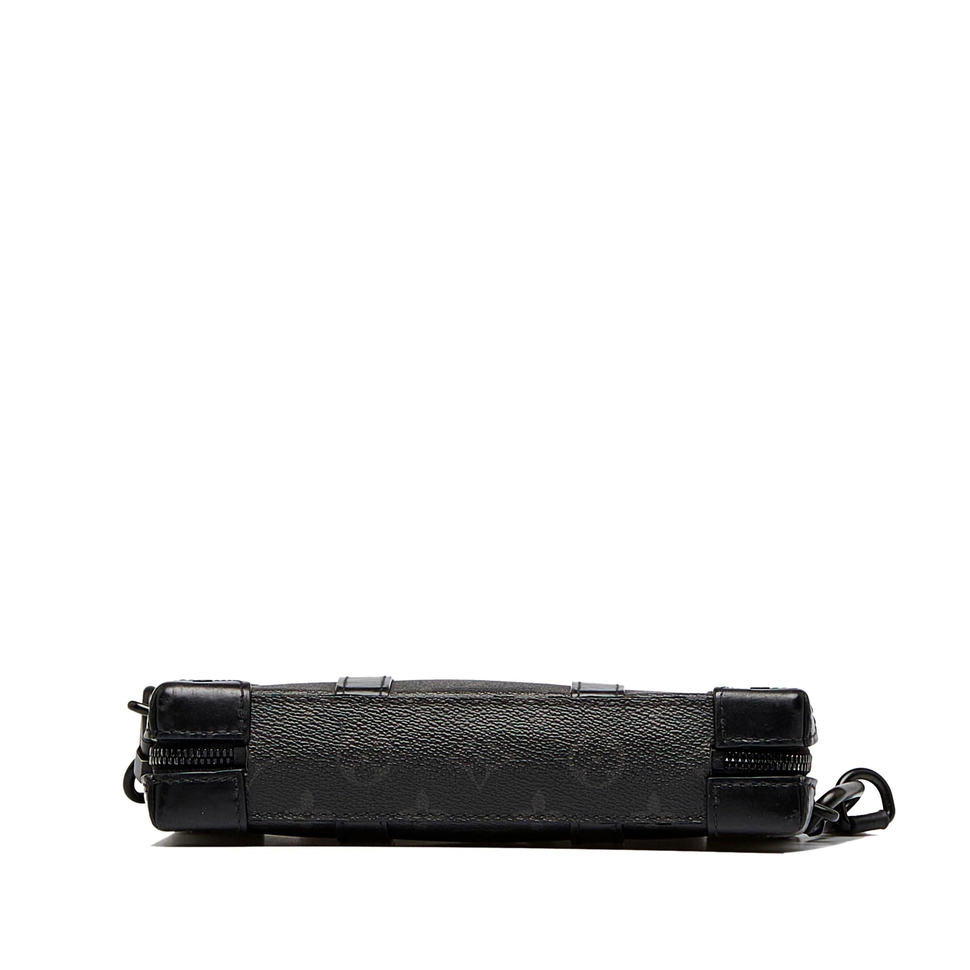 Louis Vuitton Monogram Eclipse Soft Trunk Wallet Crossbody (SHG-5AlnAH)