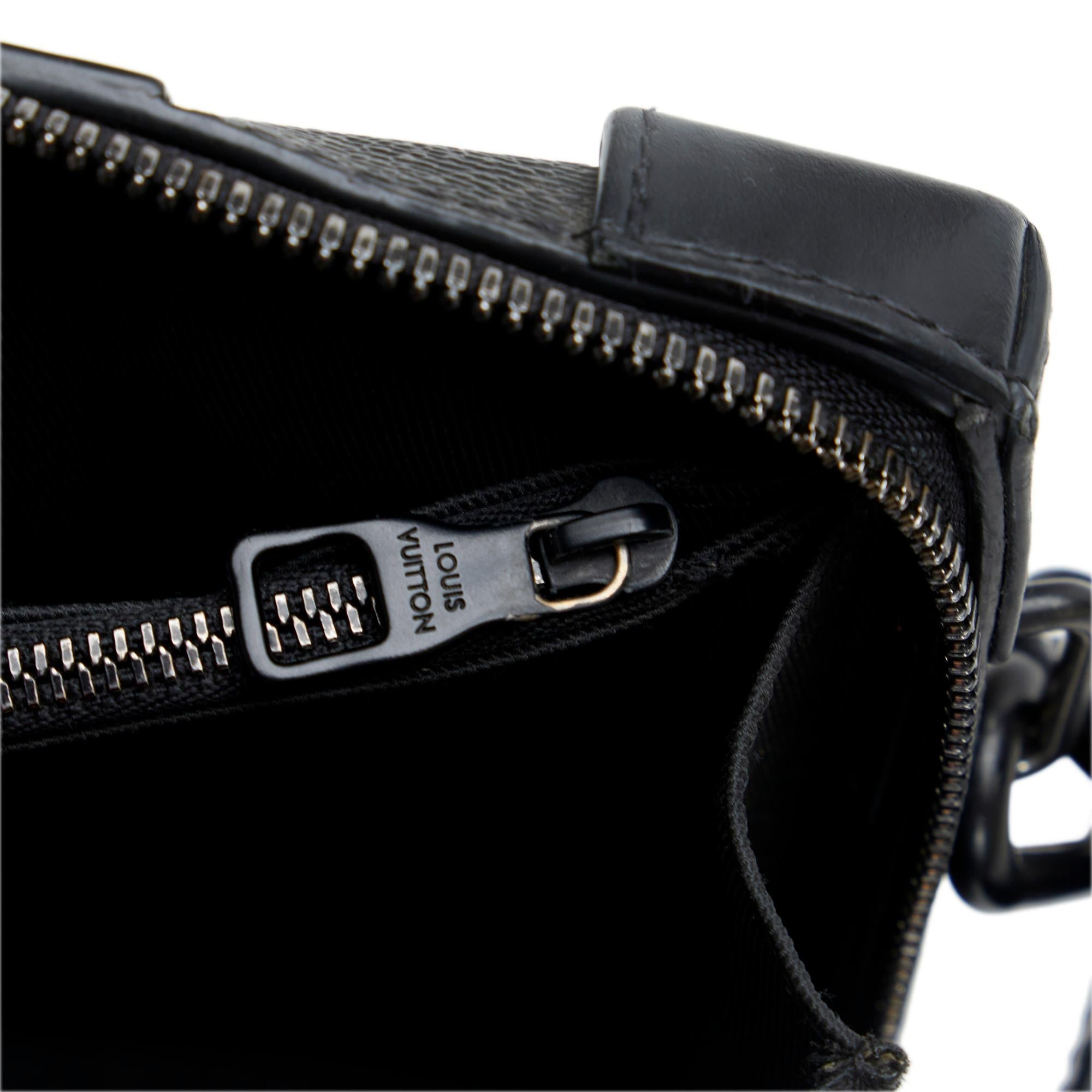 Louis Vuitton Monogram Eclipse Soft Trunk Wallet Crossbody (SHG-5AlnAH)