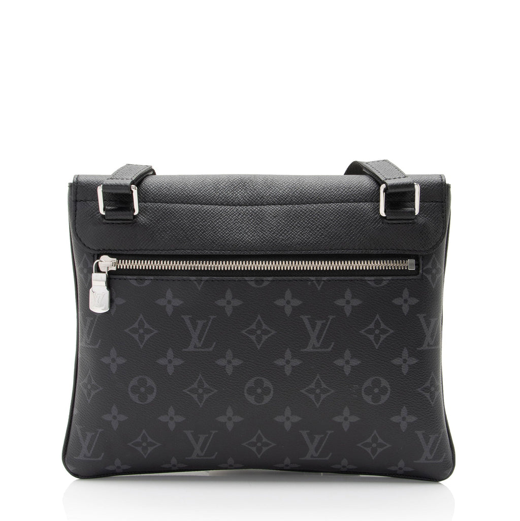 Louis Vuitton Monogram Eclipse Taiga Leather Outdoor Flap Messenger (SHF-gVKeRb)