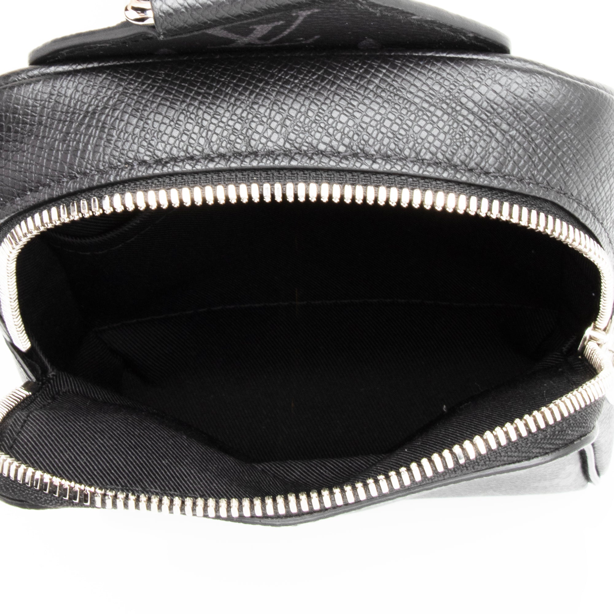 Louis Vuitton Monogram Eclipse Taiga Leather Taigarama Outdoor Sling Bag (SHF-23939)