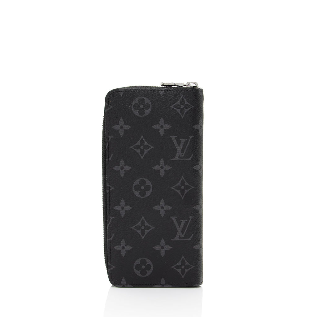 Louis Vuitton Monogram Eclipse Vertical Zippy Wallet (SHF-aUsvWA)