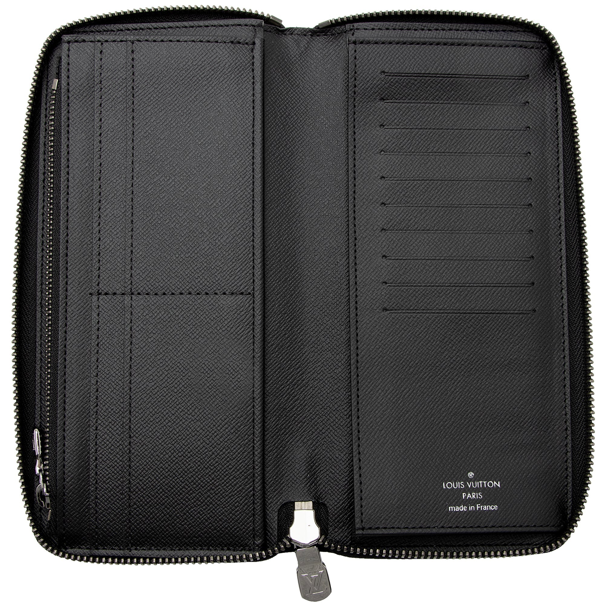 Louis Vuitton Monogram Eclipse Vertical Zippy Wallet (SHF-aUsvWA)