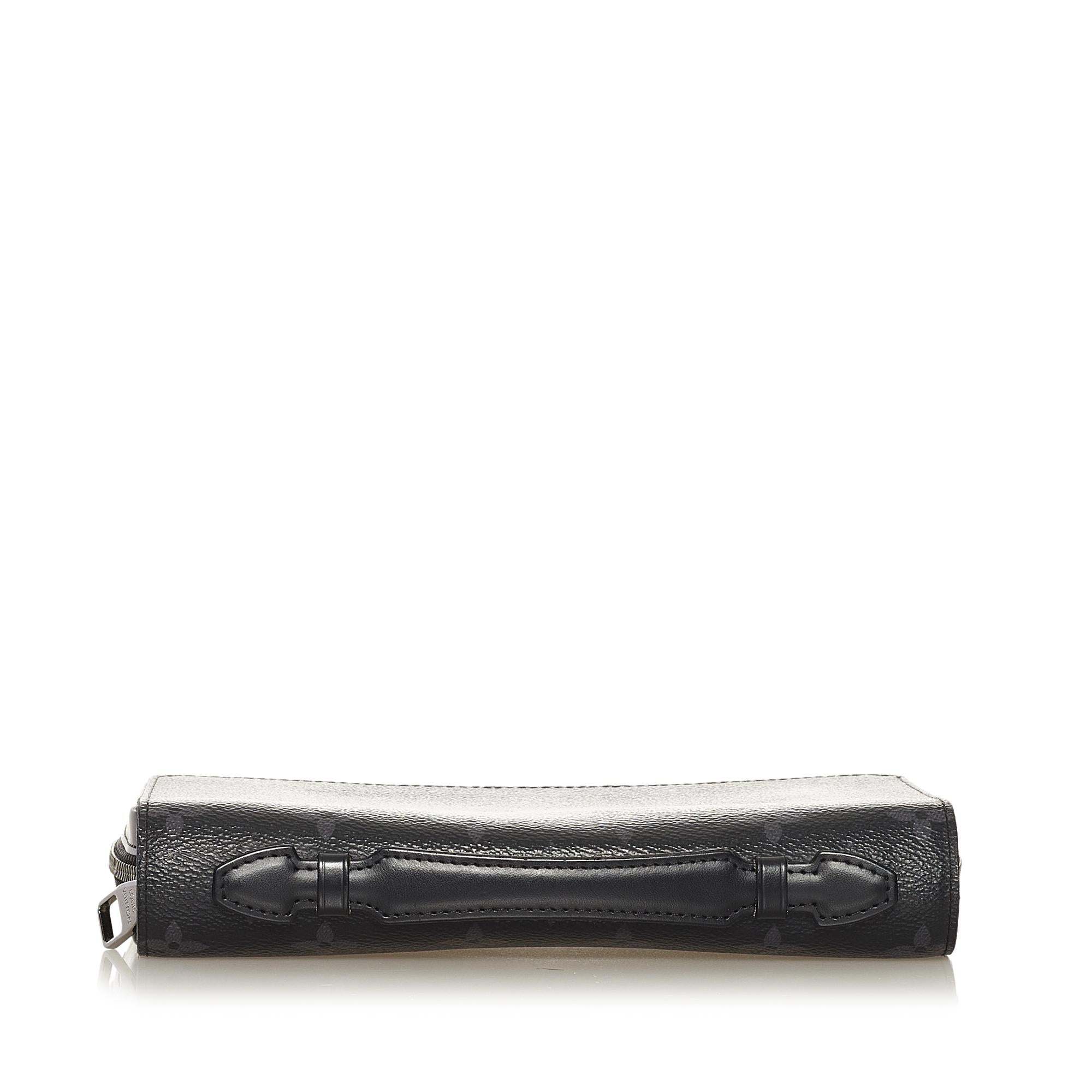 Louis Vuitton Monogram Eclipse Zippy XL Wallet (SHG-34522)