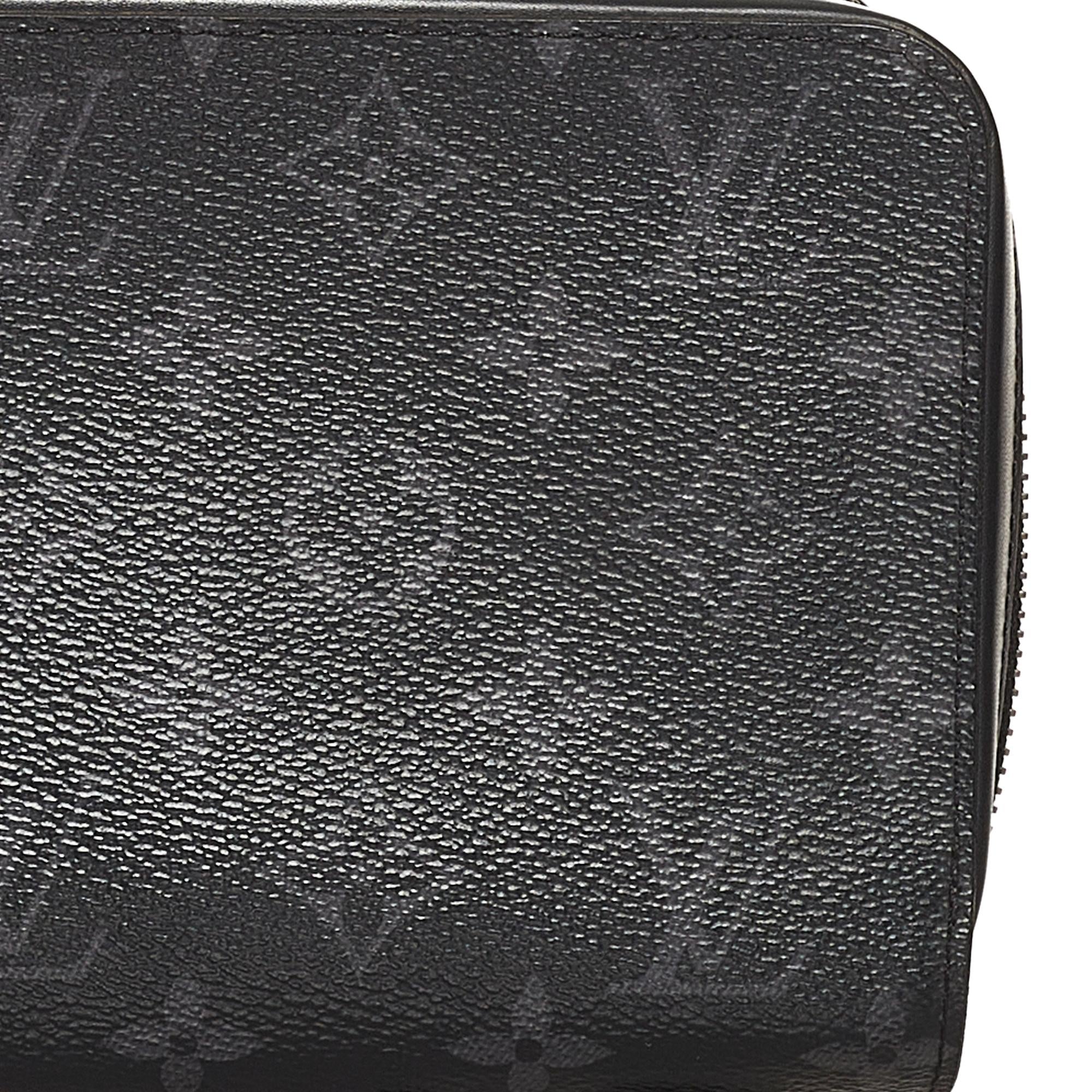 Louis Vuitton Monogram Eclipse Zippy XL Wallet (SHG-34522)