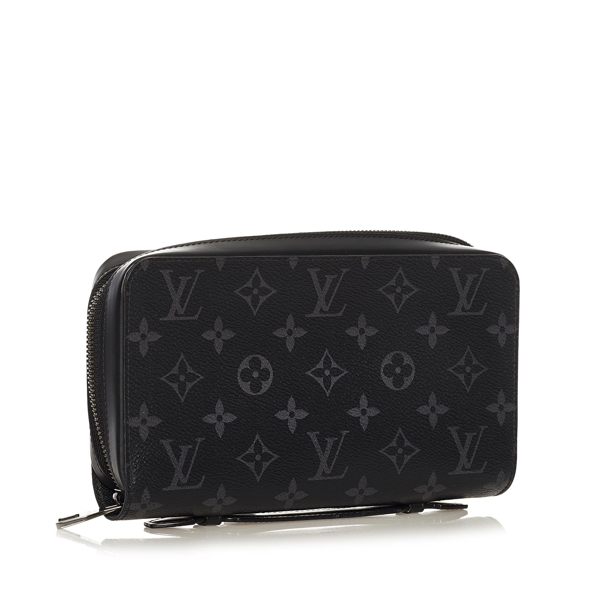 Louis Vuitton Monogram Eclipse Zippy XL Wallet (SHG-34522)