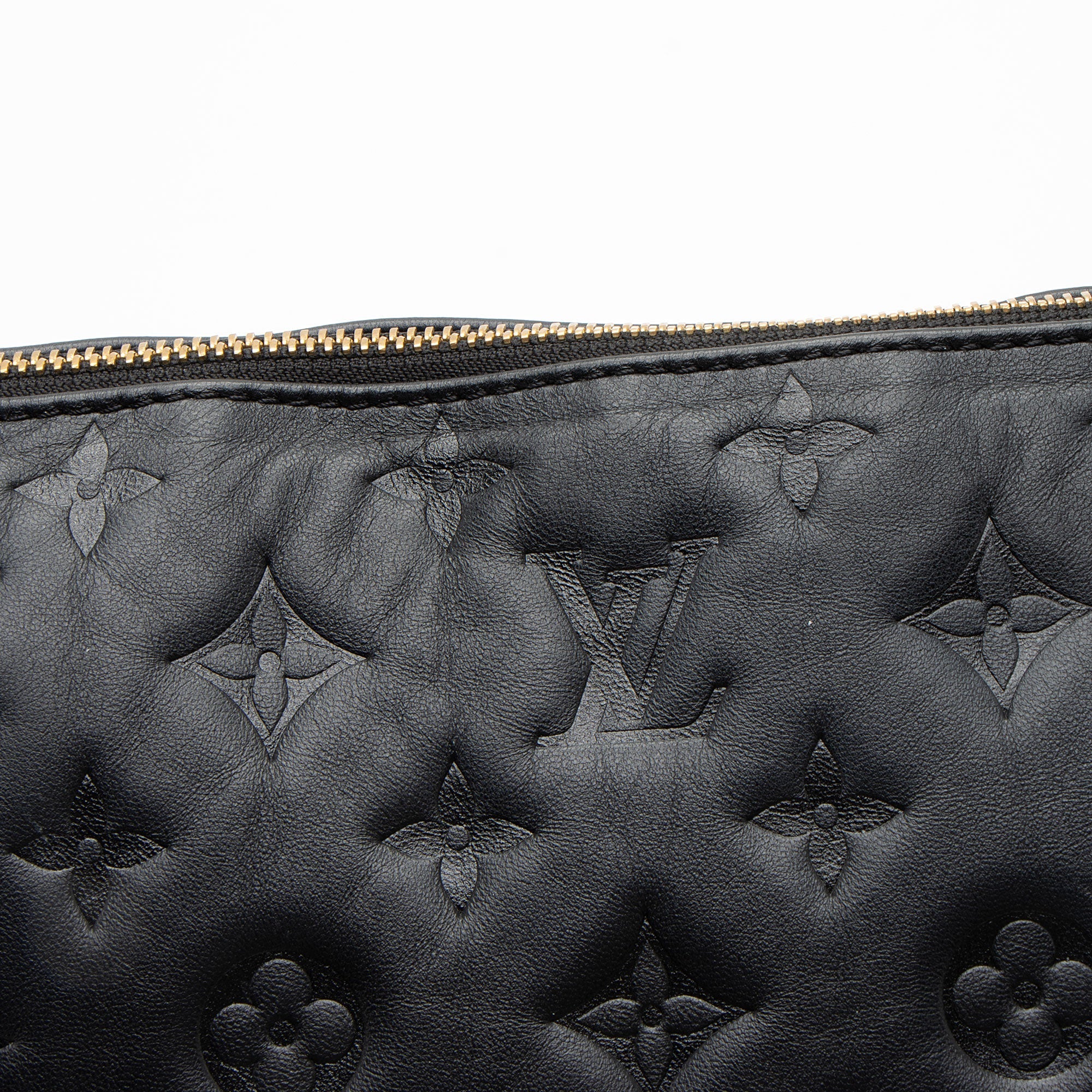 Louis Vuitton Monogram Embossed Lambskin Coussin MM Shoulder Bag