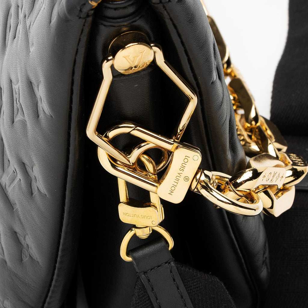 Louis Vuitton Monogram Embossed Lambskin Coussin MM Shoulder Bag