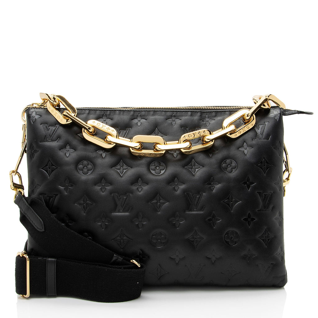Louis Vuitton Monogram Embossed Lambskin Coussin MM Shoulder Bag