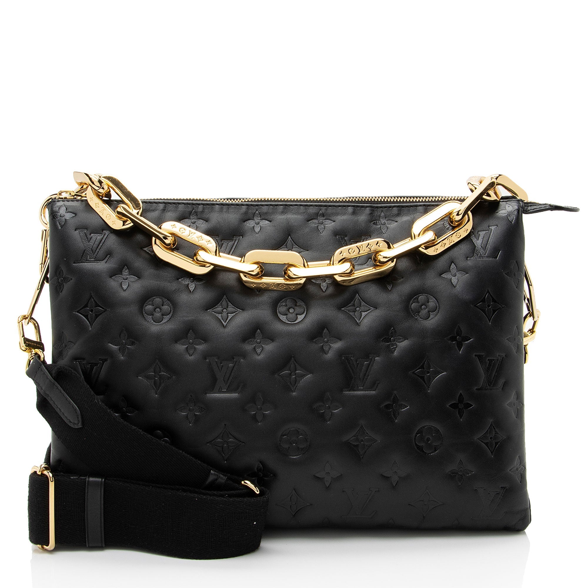 Louis Vuitton Monogram Embossed Lambskin Coussin MM Shoulder Bag