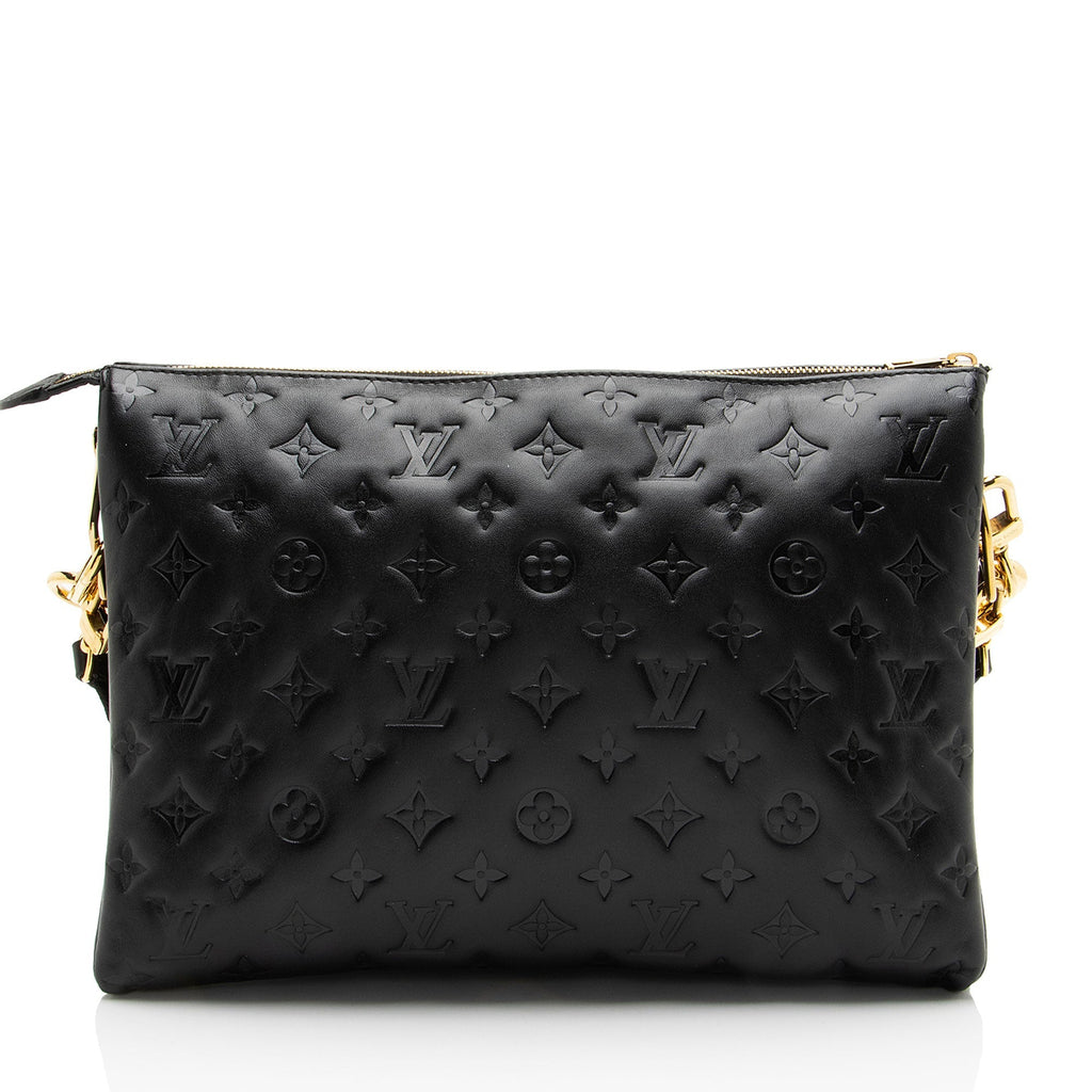 Louis Vuitton Monogram Embossed Lambskin Coussin MM Shoulder Bag